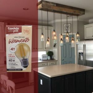 LAMPARA LED GOTA FILAMENTO 4W CANDELA X 10 UNIDADES - Vista 3