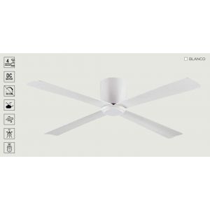VENTILADOR DE TECHO BLANCO 452C SIN LUZ 48” MOTOR DE ALTA EFICIENCIA LEUK - Vista 1