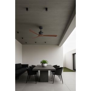VENTILADOR DE TECHO NEGRO DOHA SIN LUZ CON ASPAS WALNUT SMART WINDSTYLE - Vista 3