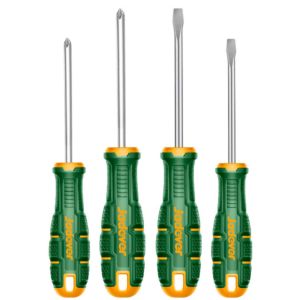 SET 4 DESTORNILLADORES JADEVER C/MANGO D GOMA ANTIDESLIZANTE JDSSA404