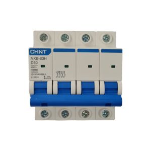 LLAVE TERMICA TETRAPOLAR 4X50A 10KA CURVA D CHINT