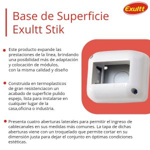 CAJA DE SUPERFICIE  1 MODULO (VACIA) STIK URBANA EXULTT - Vista 1