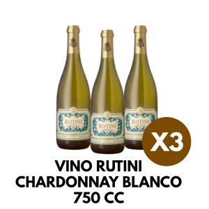 VINO RUTINI CHARDONNAY BLANCO 750 CC X 3 UNIDADES - Vista 1