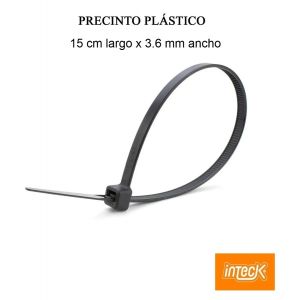 PRECINTO DE NYLON 3.6MM X150MM - NEGRO X 100 UNIDADES INTECK - Vista 3