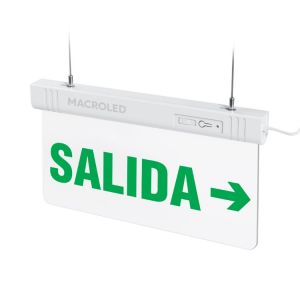 CARTEL DE SALIDA A LA DERECHA LUMINOSO MACROLED