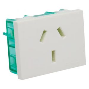 MODULO TOMA SIMPLE 10A C/ TIERRA CAMBRE 6904 COLOR BLANCO