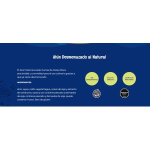 LATA DE ATUN DESMENUZADO AL NATURAL GOMES 170 GR X 12 UNIDADES - Vista 2