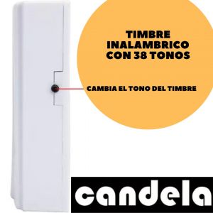 TIMBRE ELECTRICO INALAMBRICO CUADRADO CANDELA - Vista 4