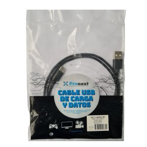 CABLE USB A USB C 1 MT CARGA Y DATOS - Vista 1