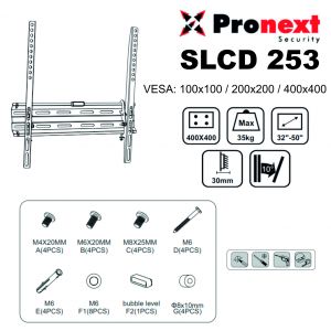 SOPORTE LCD SLCD253 DE 26" A 52" FIJO INCLINABLE PRONEXT - Vista 2