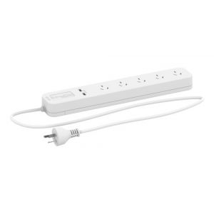 PROLONGADOR ZAPATILLA 5 TOMAS + 2 USB (1A Y 2A) BLANCO CON CABLE DE 3 MTS SCHNEIDER - Vista 2