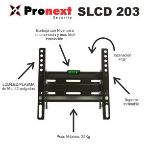 SOPORTE LCD SLCD203 DE 15" A 42" FIJO INCLINABLE PRONEXT - Vista 1