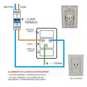 SET ARMADO 1 TOMACORRIENTE 10A ESPECIAL LINEA URBANA EXULTT - Vista 2