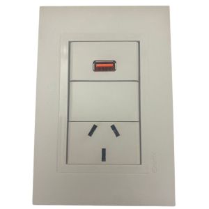 SET ARMADO 3 MODULOS CARGADOR USB 5V 3A (CARGA RAPIDA) SIMPLE + TOMACORRIENTE URBANA EXULTT