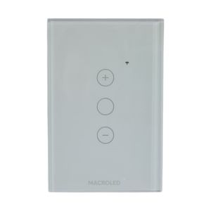 LLAVE LUZ PARED INTERRUPTOR DIMERIZABLE WIFI TOUCH SMART 1 CANAL 3A MACROLED ROMA