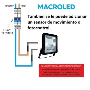 REFLECTOR LED SMD 20W IP65 MACROLED - Vista 6
