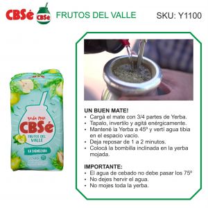 YERBA CBSE FRUTOS DEL VALLE 500 GR X 12 UNIDADES - Vista 3