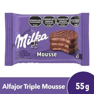 ALFAJOR MILKA MOUSSE TRIPLE 55 GR - Vista 1
