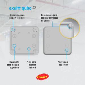 CAJA DE PASO ESTANCA IP65 EXTERIOR 115 X 115 X 110 MM - Vista 5
