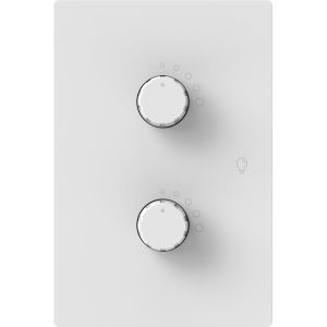 SET ARMADO DIMMER LED DOBLE MILAN BLANCO MACROLED