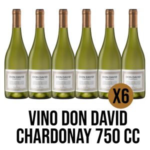 VINO DON DAVID CHARDONAY 750 CC X 6 UNIDADES - Vista 1