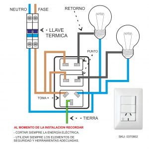 SET ARMADO LINEA DUNA MAS 2 PUNTOS Y 1 TOMA 10A EXULTT - Vista 1