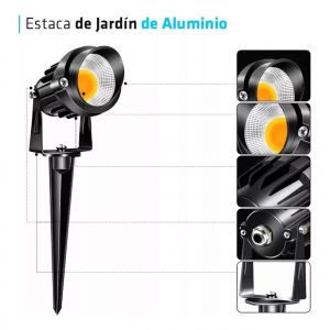 ESTACA DE ALUMINIO 7W LED CANDELA - Vista 4