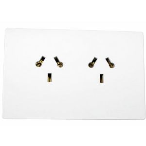 SET TOMACORRIENTE BI-NORMA DOBLE BLANCO MILAN MACROLED