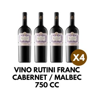 VINO RUTINI FRANC CABERNET / MALBEC 750 CC X4 - Vista 1