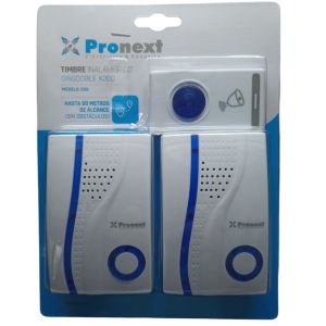 TIMBRE DOBLE INALAMBRICO S/CODIFICAR 80MTS PRONEXT