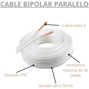 CABLE BIPOLAR 0.75 MM X 100 METROS EPUYEN - Vista 4