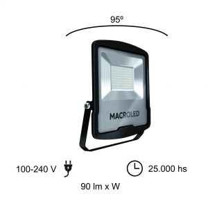 REFLECTOR LED SMD 100W IP65 MACROLED - Vista 5
