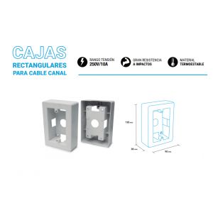 CAJA PARA CABLE CANAL 10X5 CM STAR BOX - Vista 2