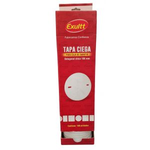 PACK X100 TAPA CIEGA PARA CAJA OCTOGONAL CHICA BLANCO EN DISPENSER