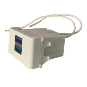 CARGADOR USB EXULTT URBANA 5V 3 AMPER DOBLE BLANCO - Vista 1