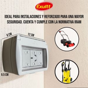 TAPA CAPSULADA EXTERIOR MEMBRANA APLICAR + 1 TOMACORRIENTE - EXULTT URBANA - Vista 3