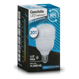 LAMPARA LED HIGH POWER 20W FRIA CANDELA - Vista 4