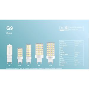 LAMPARA BIPIN OPAL 5W G9  220V MACROLED - Vista 5