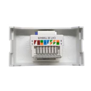 MODULO TOMA P/ RED RJ45 CAT 5 JELUZ PLATINUM BLANCO - Vista 2