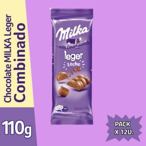 CHOCOLATE MILKA LEGER COMBINADO 110 GR X 12 UNIDADES