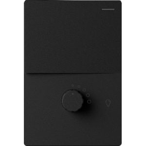 SET ARMADO 1 PUNTO Y DIMMER LED MILAN NEGRO MACROLED