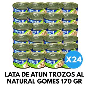 LATA DE ATUN TROZOS AL NATURAL GOMES 170 GR X 24 UNIDADES - Vista 1