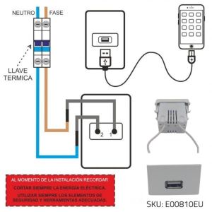 CARGADOR USB 5V 2 AMPER SIMPLE EXULTT URBANA BLANCO - Vista 2