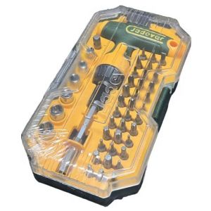 KIT DE PUNTAS DE DESTORNILLADOR DE 45 PIEZAS - 36 PUNTAS DE DESTORNILLADOR DE 1/4'' X 25MM + 6 TUBOS 1/4'' X 20,5MM + 1 SOPORTE DE 1/4'' X 139MM + 1 MANGO DE CRICKET EN T - Vista 2