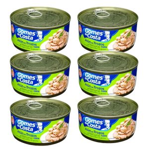 LATA DE ATUN TROZOS AL NATURAL GOMES 170 GR X 6 UNIDADES