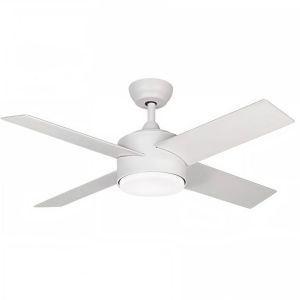 VENTILADOR DE TECHO BLANCO Y MADERA 441A CON LUZ 44” MOTOR DE ALTA EFICIENCIA LEUK
