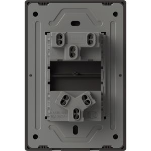 SET ARMADO TECLA Y TOMACORRIENTE MILAN GRIS MACROLED (1 PUNTO Y TOMACORRIENTE) 10A C/ BASTIDOR METALICO - Vista 1