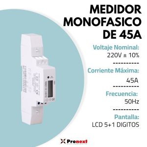 MEDIDOR MONOFASICO DE 45A PRONEXT - Vista 2