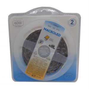 CINTA LED 60W 12V 2835 IP 20 X 5 MTS MACROLED - Vista 2