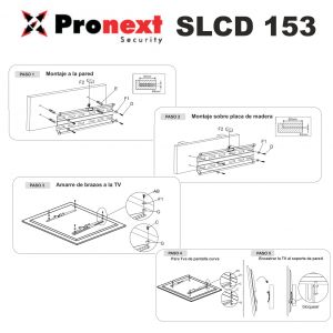 SOPORTE LCD SLCD153 DE 26" A 52" FIJO PRONEXT - Vista 3